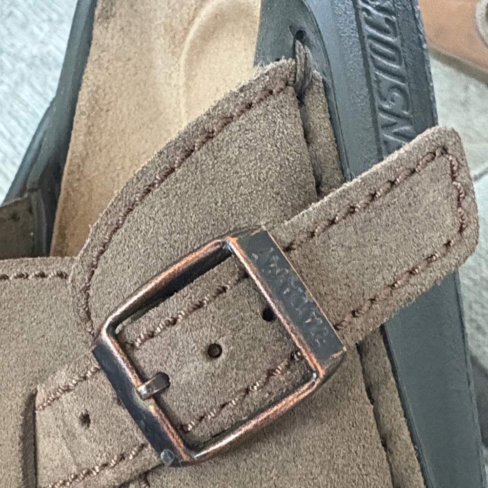 Birkenstock  Brown Suede Clogs - Picture 5 of 11